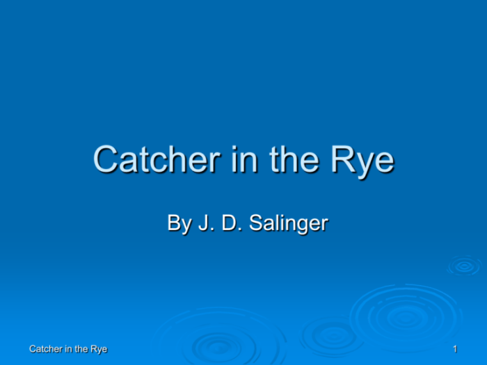 Catcher in the rye flit