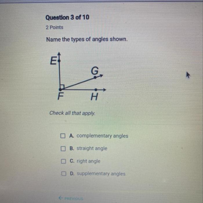 Which angles are right check all that apply