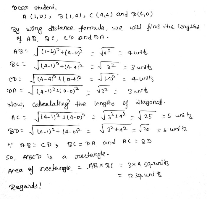 Coordinate geometry name that quadrilateral worksheet answers